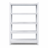 Multi purpose steel shelving unit in white, 5 tier design, perfect for home and commercial storage needs.