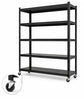 Heavy Duty 5-Level Rolling Shelving Unit – 36x20x72 Cold Rolled Steel