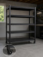 Heavy Duty 5-Level Rolling Shelving Unit – 36x20x72 Cold Rolled Steel