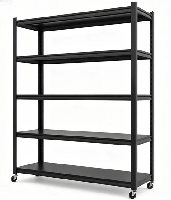 Heavy Duty 5-Level Rolling Shelving Unit – 36x20x72 Cold Rolled Steel