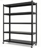 Heavy Duty 5-Level Rolling Shelving Unit – 36x20x72 Cold Rolled Steel