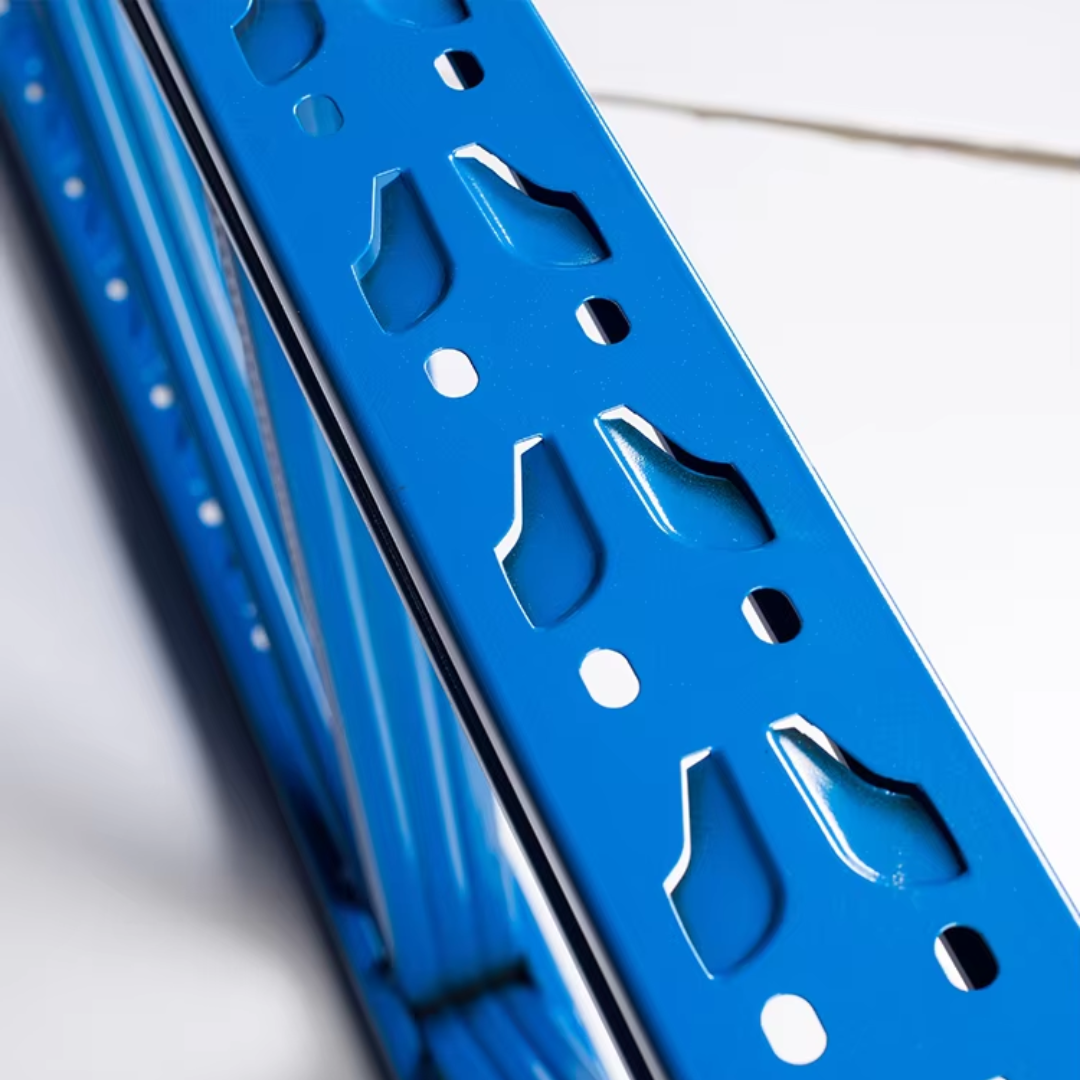 Heavy-Duty Steel Shelving 4-Tier Blue